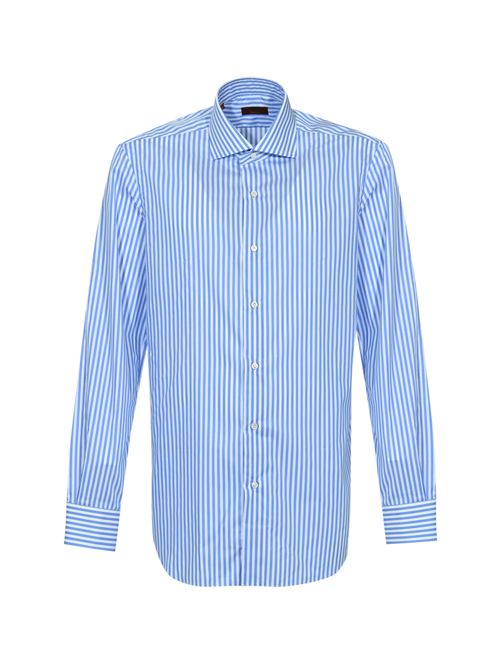 Camicia a righe in cotone Azzurro/Bianco BARBA NAPOLI | P01442000002